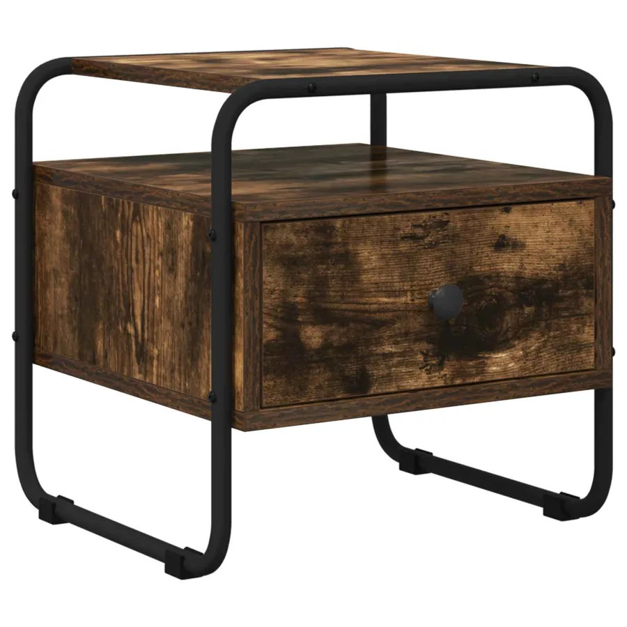 Table de chevet 2 pc Chêne fumé Bois d'ingénierie - 4