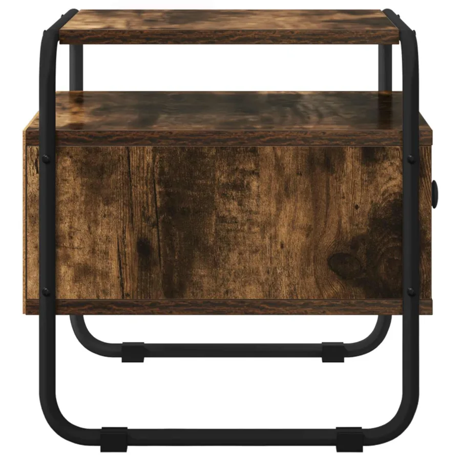 Table de chevet 2 pc Chêne fumé Bois d'ingénierie - 7