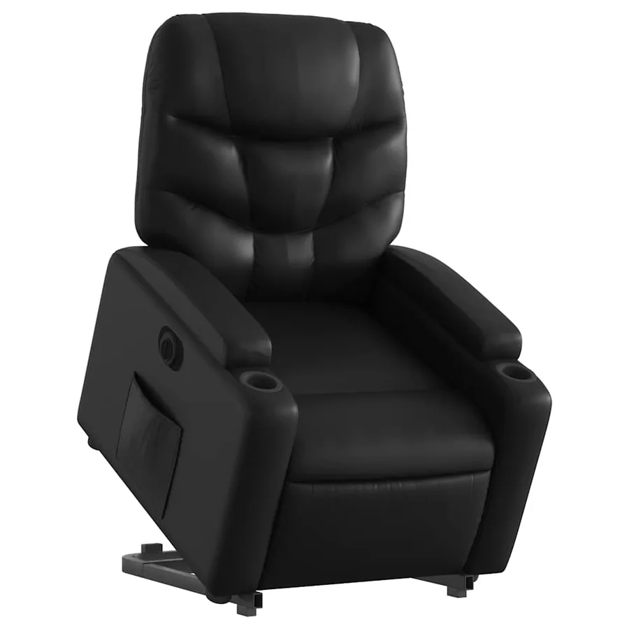 Fauteuil inclinable électrique noir similicuir - 3