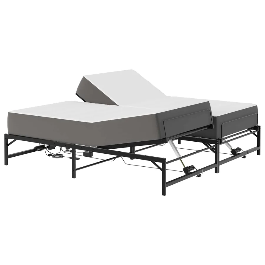 Cadre de Lit Électrique Réglable Noir 160 x 200 cm Acier - 3