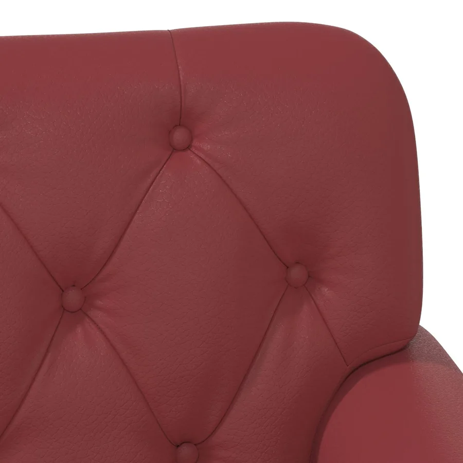 Canapé love seat avec capitonnage en boutons Bordeaux - 7