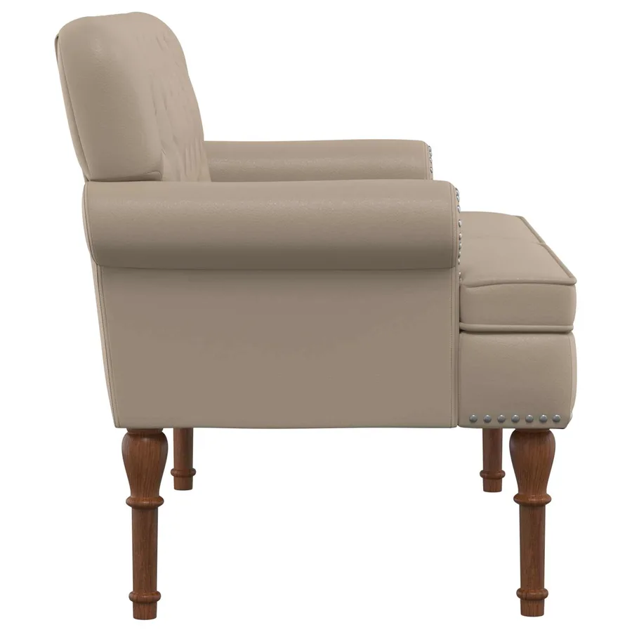 Canapé love seat avec capitonnage en boutons Cappuccino - 4