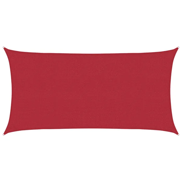 Voile d'ombre Rouge 2,5 x 6 m HDPE