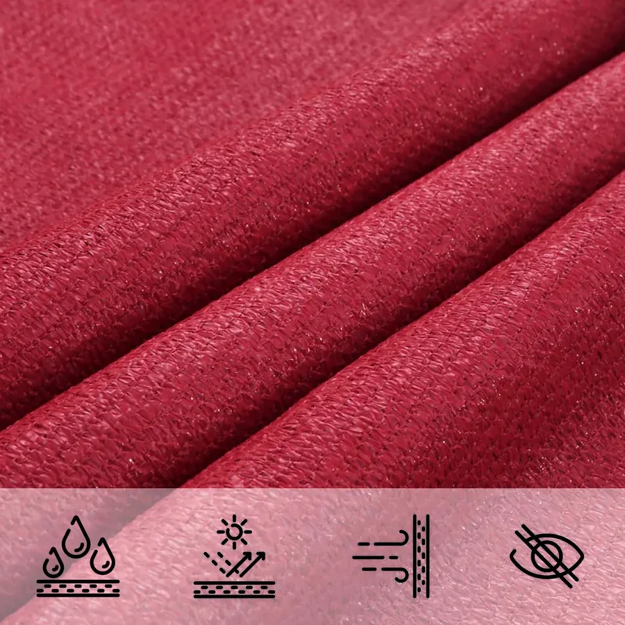 Voile d'ombre Rouge 7 x 5 x 5 m HDPE - 4