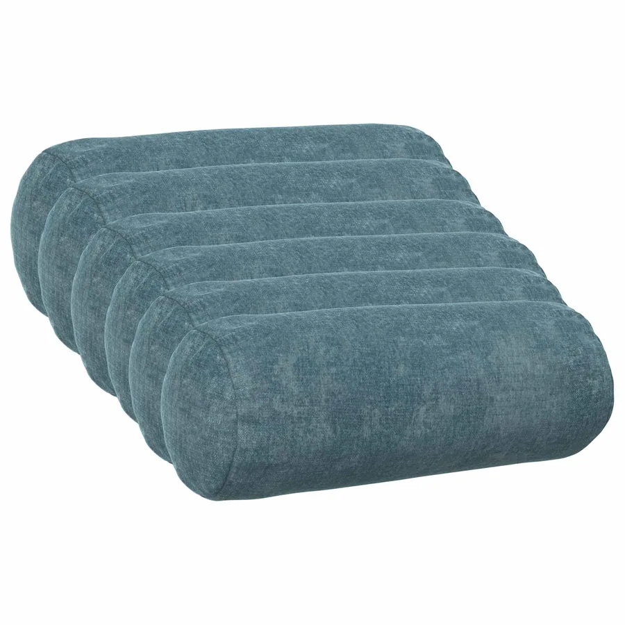 Housse de coussin 6 pcs HEERLEN Bleu Ø 15 x 40 cm