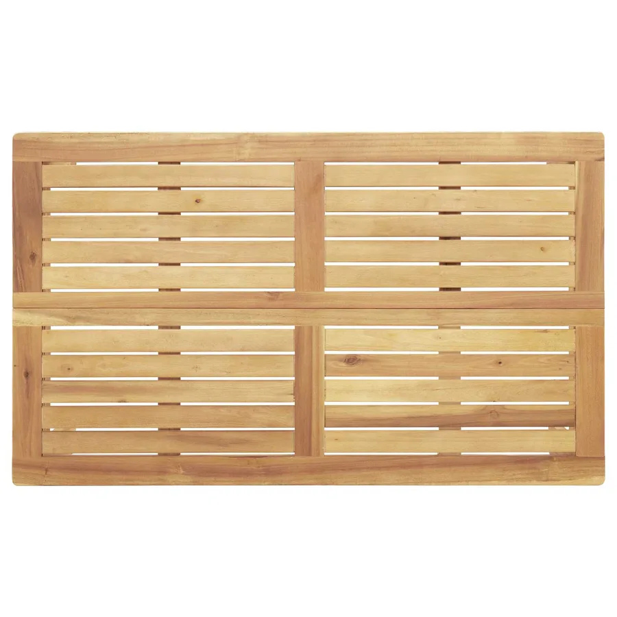 Ensemble de Canapés Uni 6 pcs Beige Bois d'Acacia Massif - 13