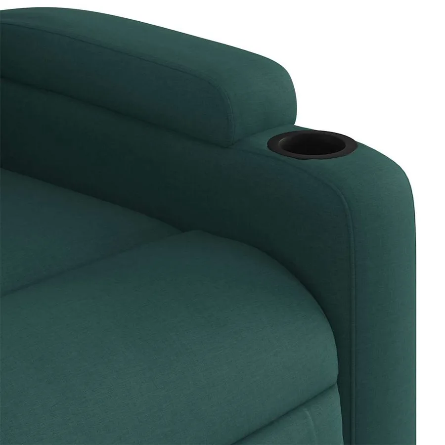 Fauteuil inclinable vert foncé tissu - 11