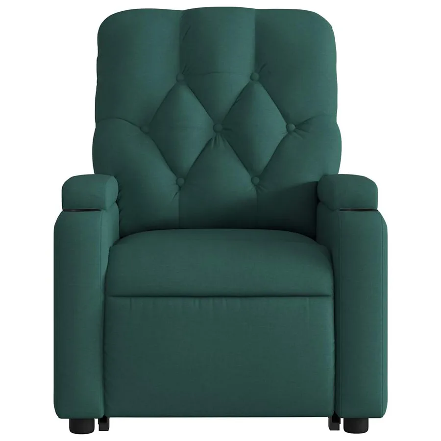 Fauteuil inclinable vert foncé tissu - 9