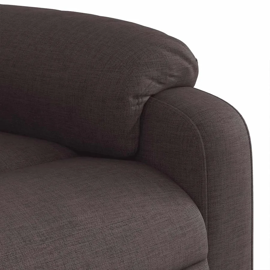 Fauteuil inclinable de massage électrique Marron foncé Tissu - 12