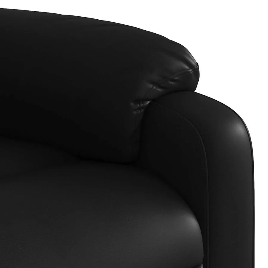 Fauteuil inclinable électrique noir similicuir - 11