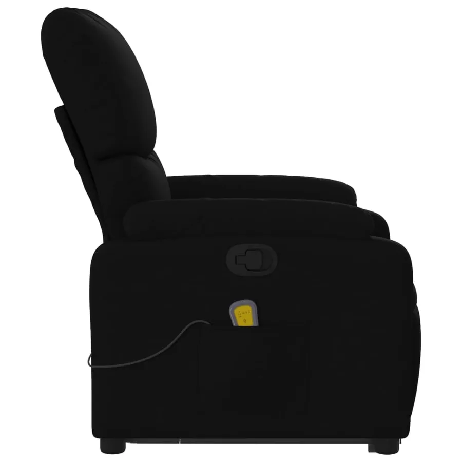 Fauteuil de massage inclinable Noir Tissu - 10