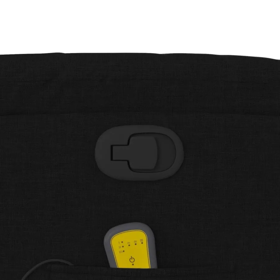 Fauteuil de massage inclinable Noir Tissu - 12