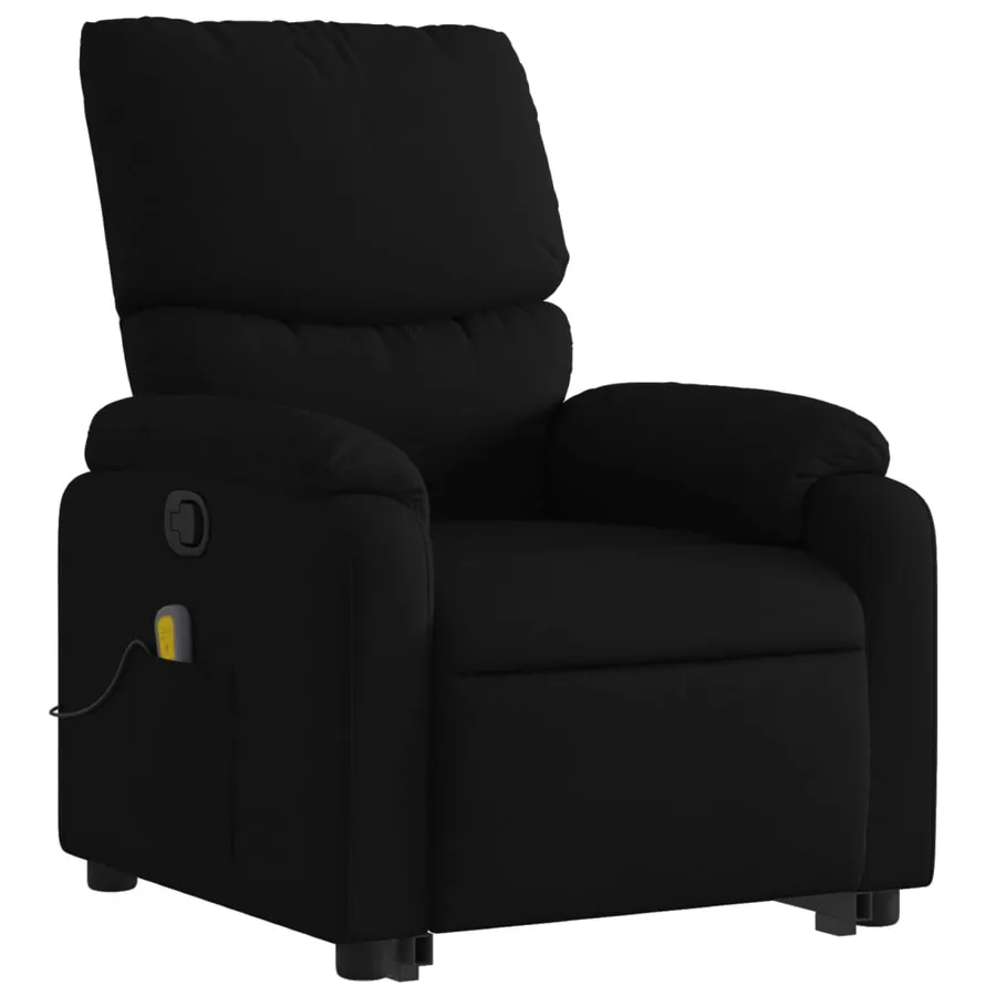 Fauteuil de massage inclinable Noir Tissu - 4