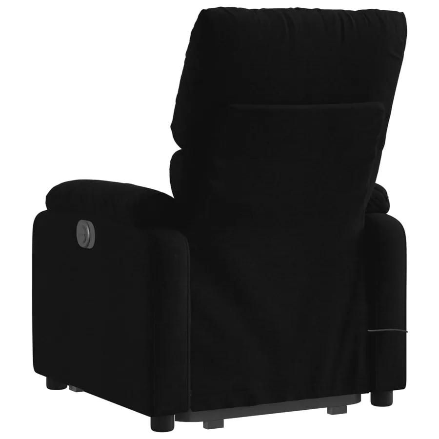 Fauteuil de massage inclinable Noir Tissu - 5