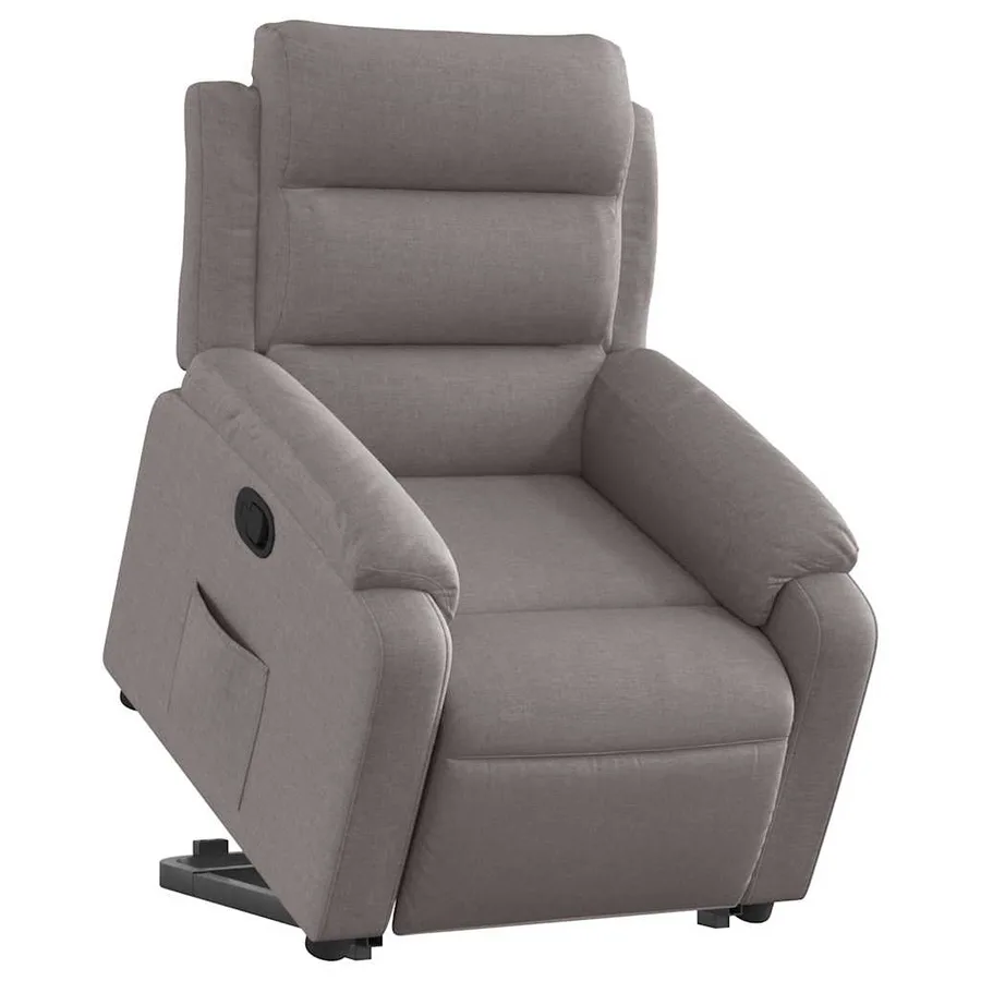 Fauteuil inclinable taupe tissu - 3