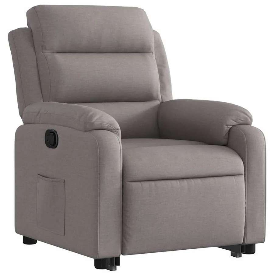 Fauteuil inclinable taupe tissu - 4