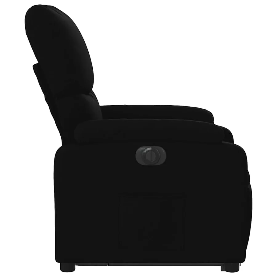 Fauteuil inclinable électrique noir tissu - 10