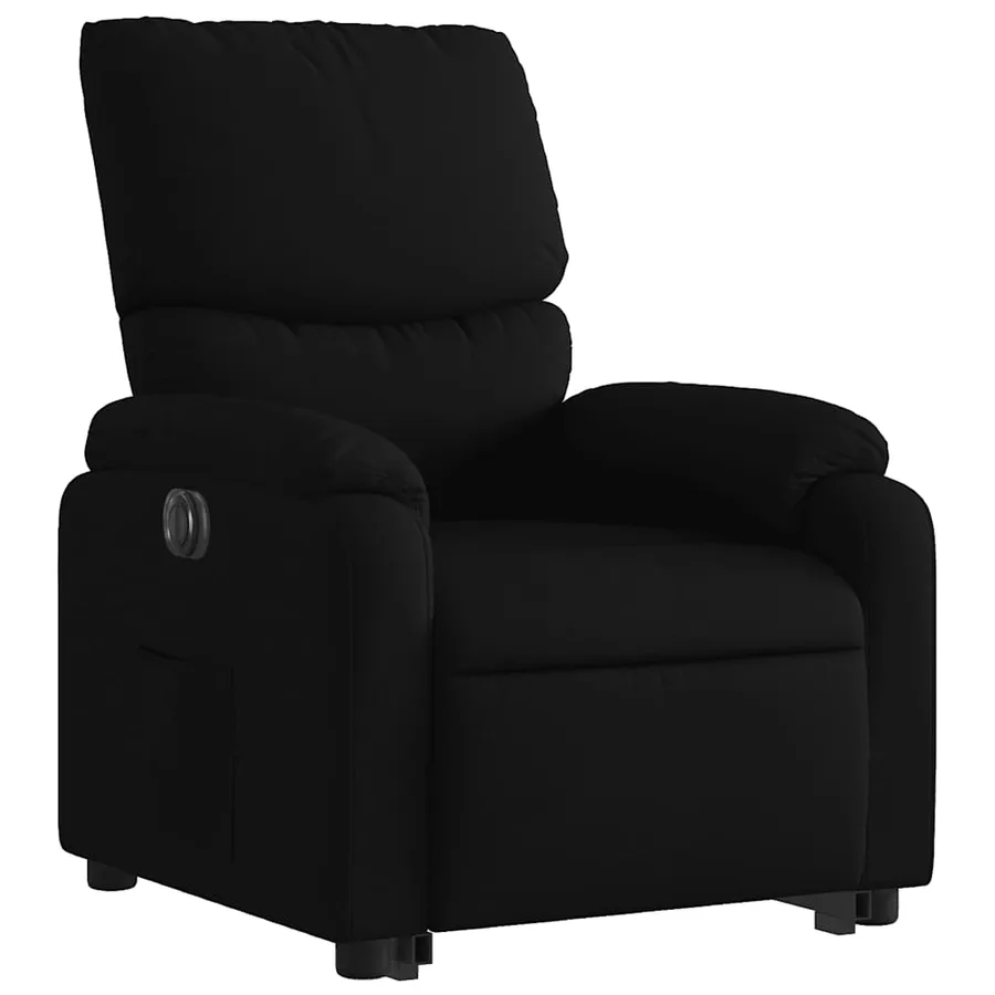 Fauteuil inclinable électrique noir tissu - 4