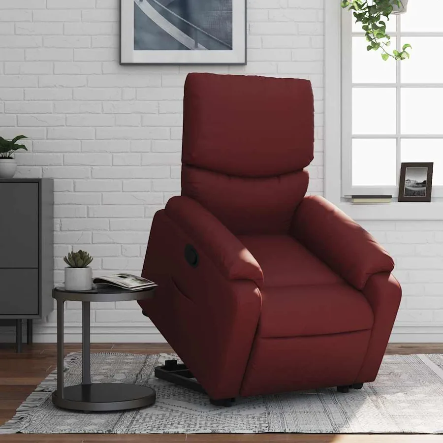 Fauteuil inclinable Rouge bordeaux Similicuir - 15