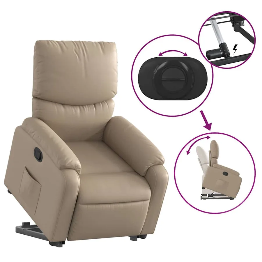 Fauteuil inclinable Cappuccino Similicuir - 6