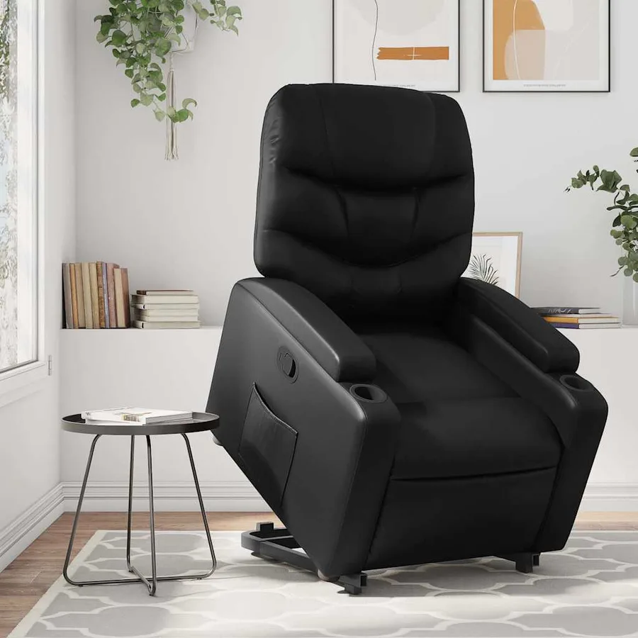 Fauteuil inclinable Noir Similicuir - 16