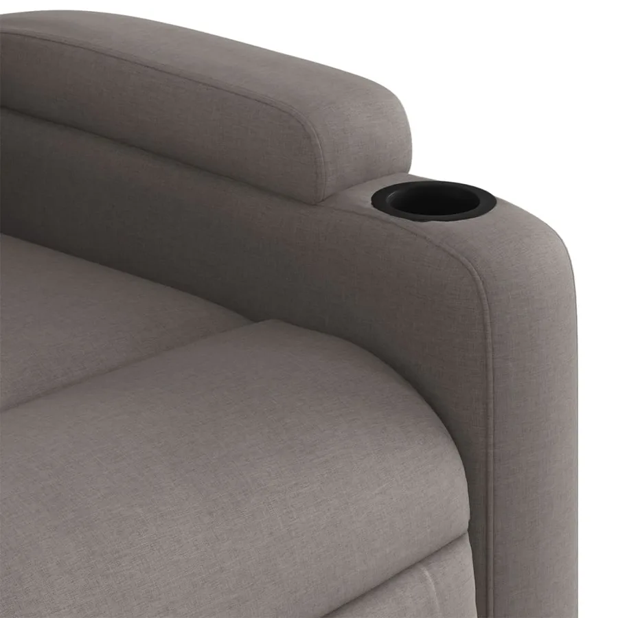Fauteuil inclinable de massage électrique Taupe Tissu - 12