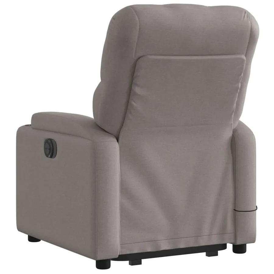 Fauteuil inclinable de massage électrique Taupe Tissu - 5