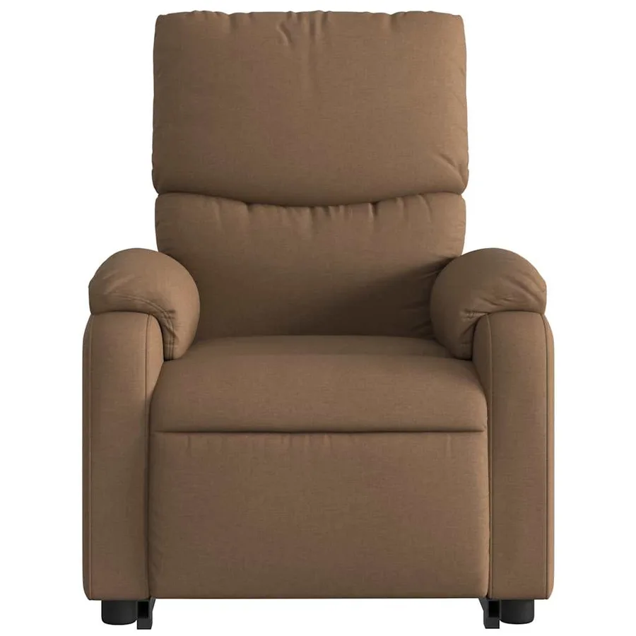 Fauteuil inclinable électrique marron tissu - 9