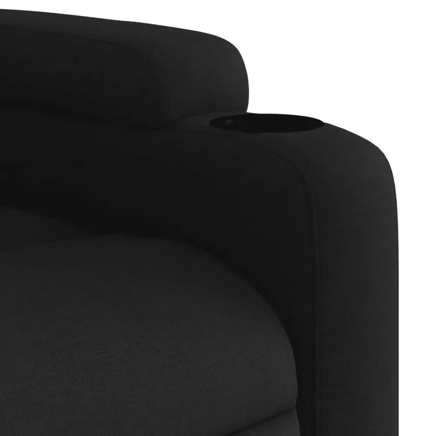 Fauteuil inclinable électrique noir tissu - 12