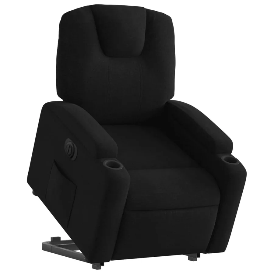 Fauteuil inclinable électrique noir tissu - 3