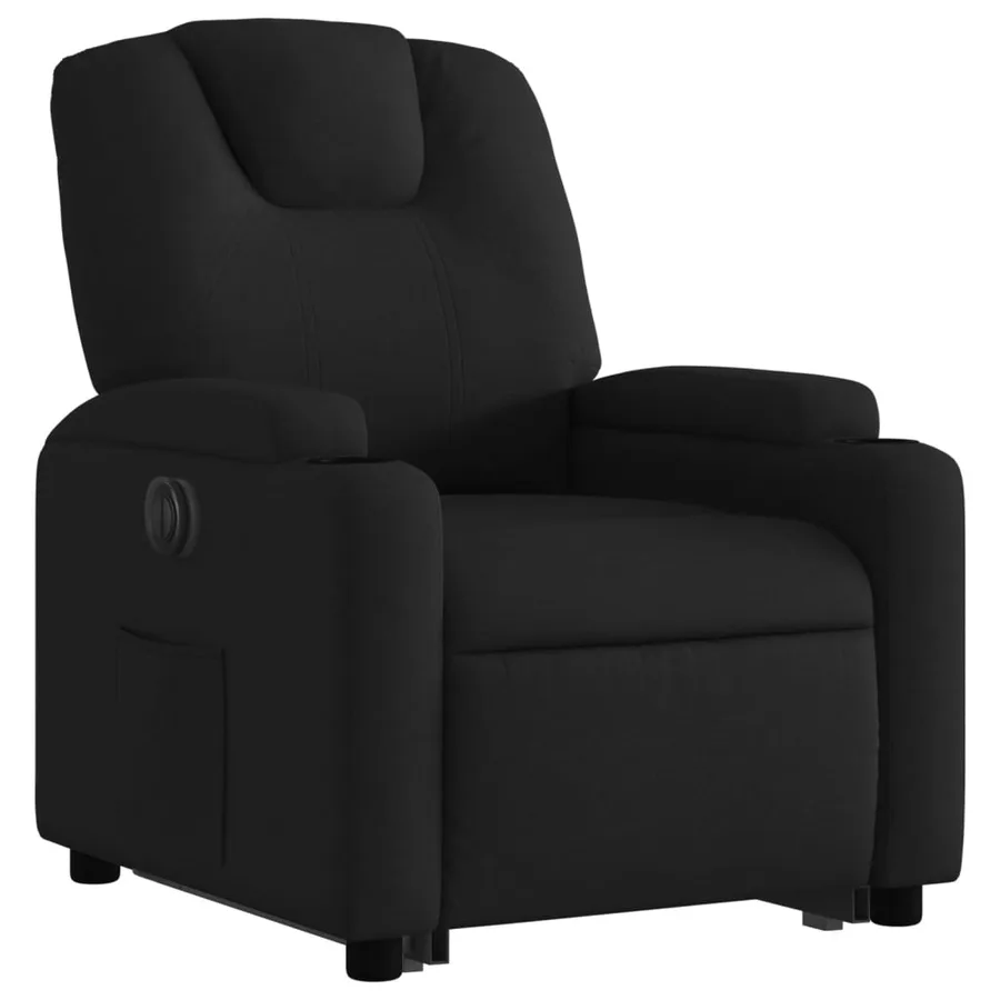 Fauteuil inclinable électrique noir tissu - 4