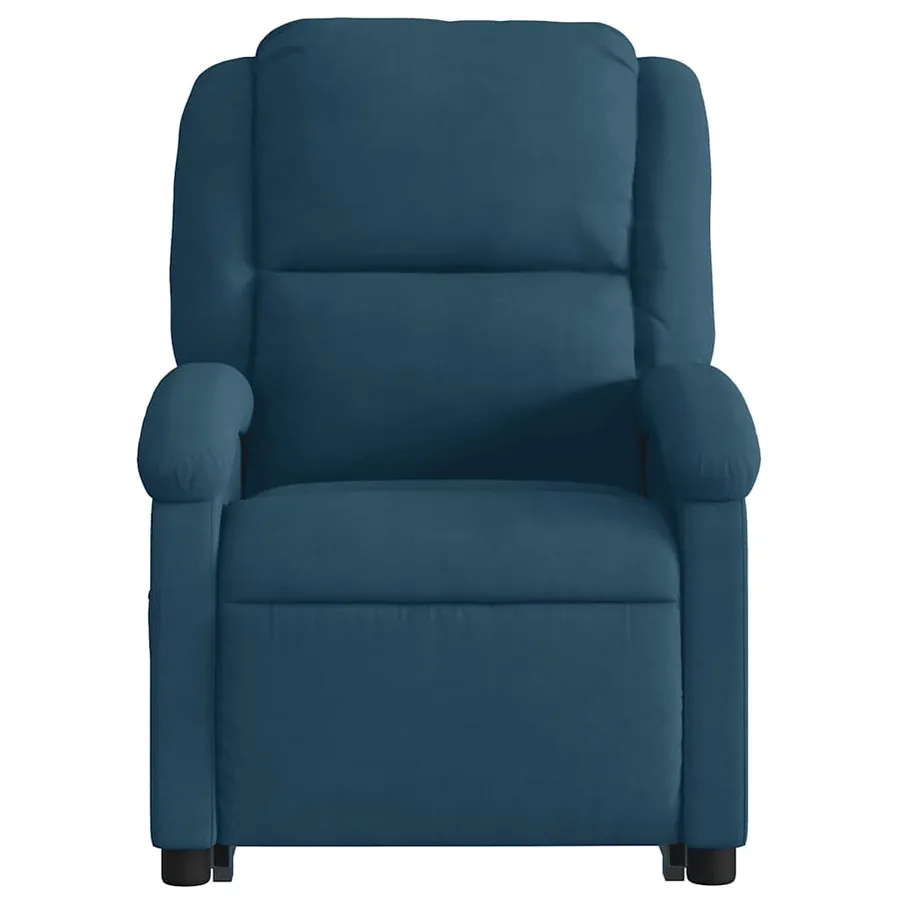 Fauteuil de massage inclinable Bleu Velours - 6