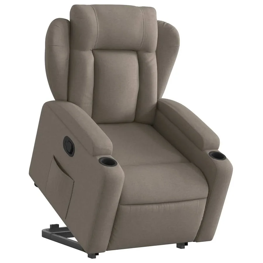 Fauteuil inclinable taupe tissu - 3
