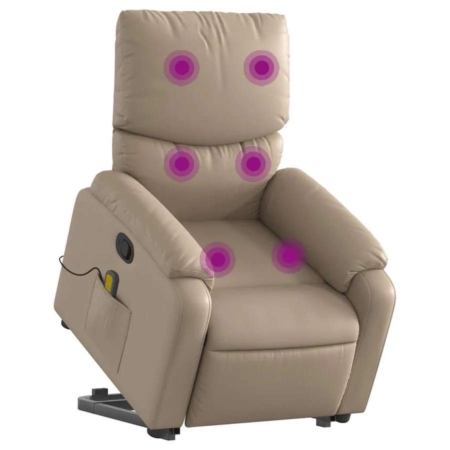 Fauteuil inclinable de massage Cappuccino Similicuir - 3