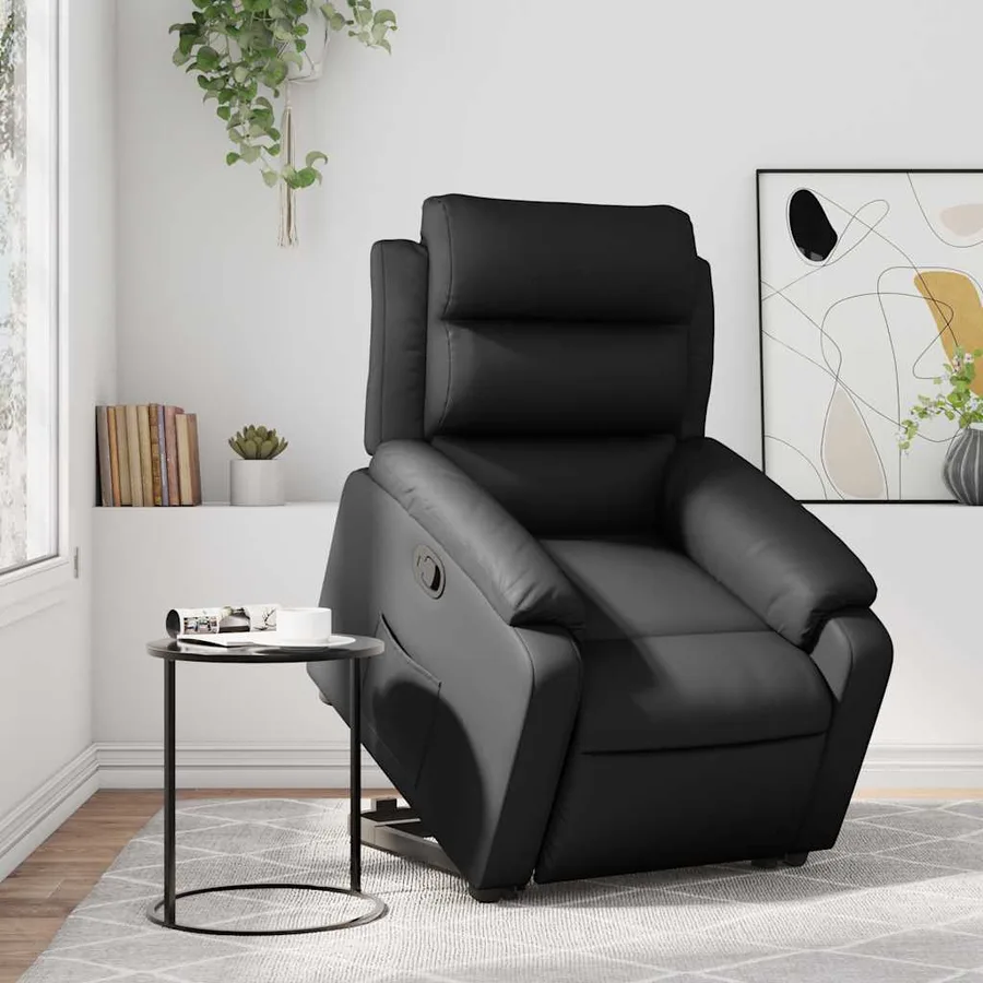 Fauteuil inclinable Noir Similicuir - 15