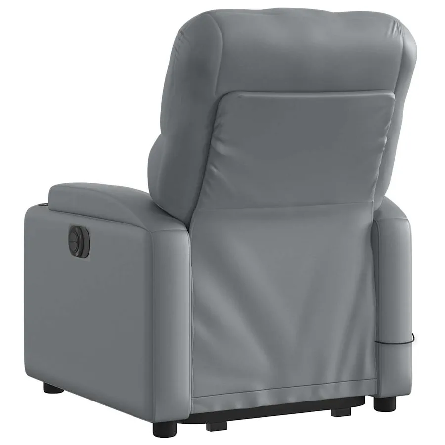 Fauteuil inclinable de massage Gris Similicuir - 5