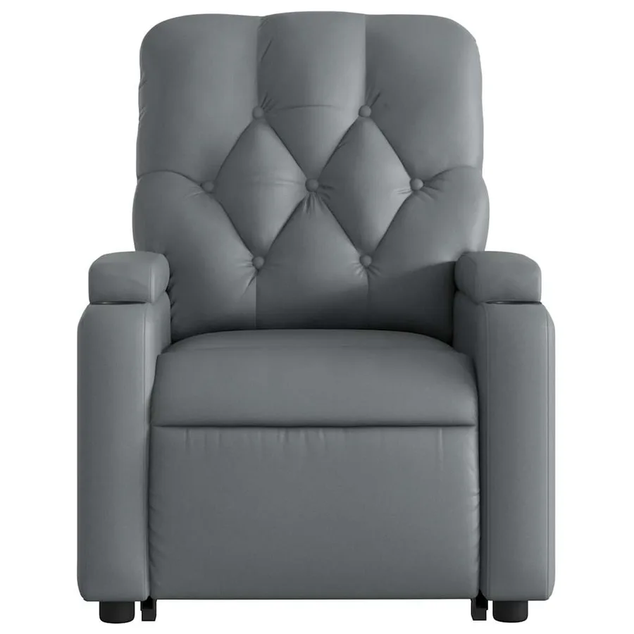 Fauteuil inclinable de massage Gris Similicuir - 9
