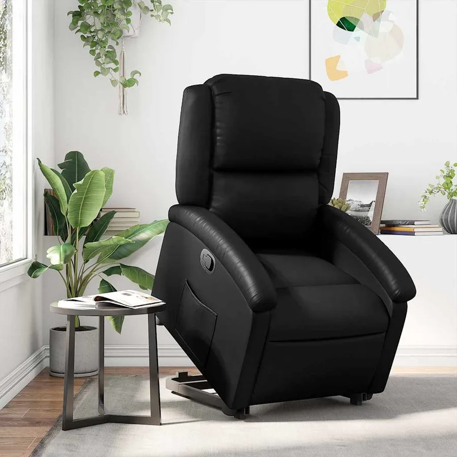 Fauteuil inclinable Noir Similicuir - 15