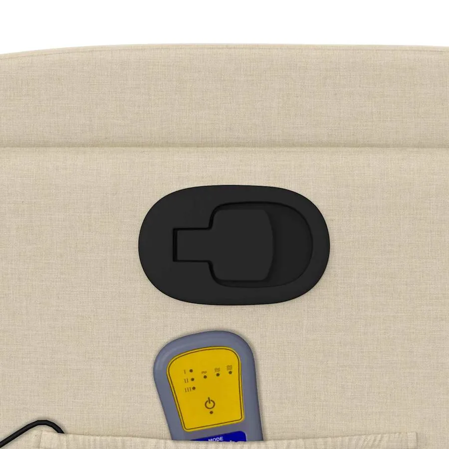 Fauteuil inclinable de massage Crème Tissu - 12