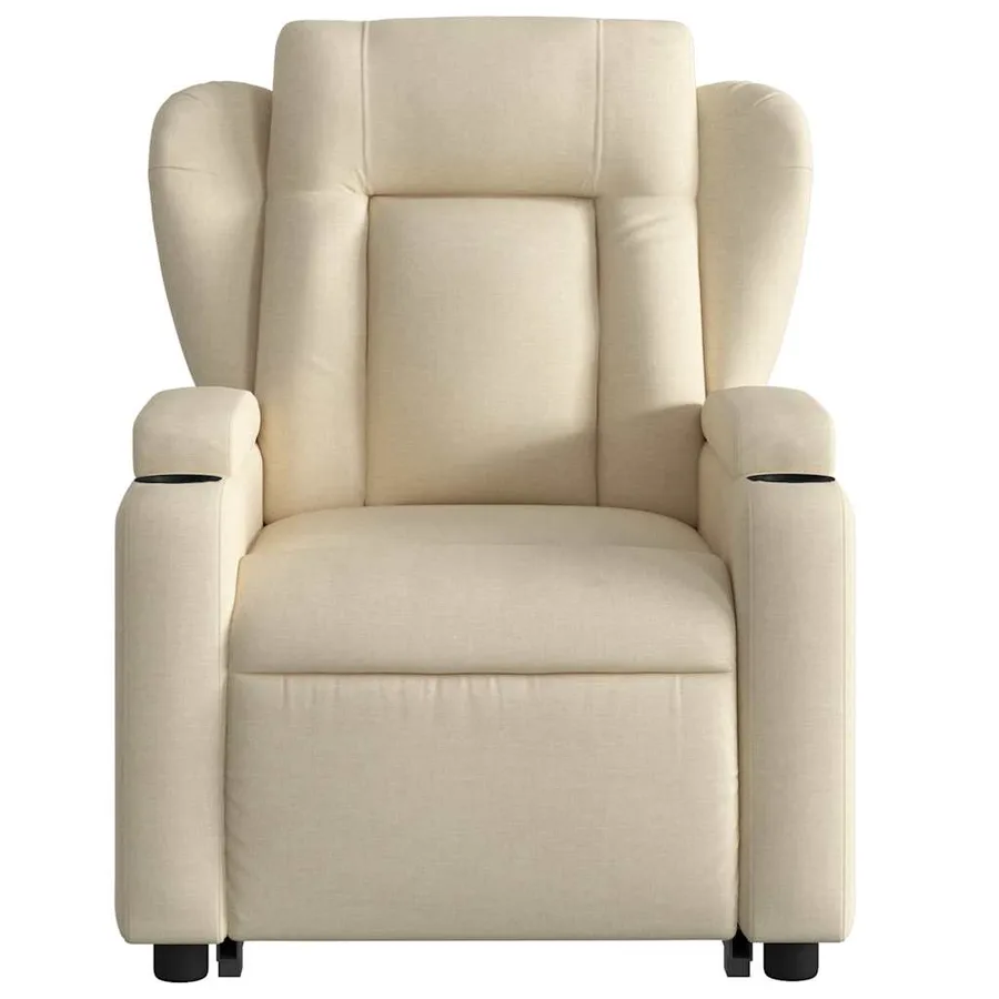 Fauteuil inclinable de massage Crème Tissu - 9
