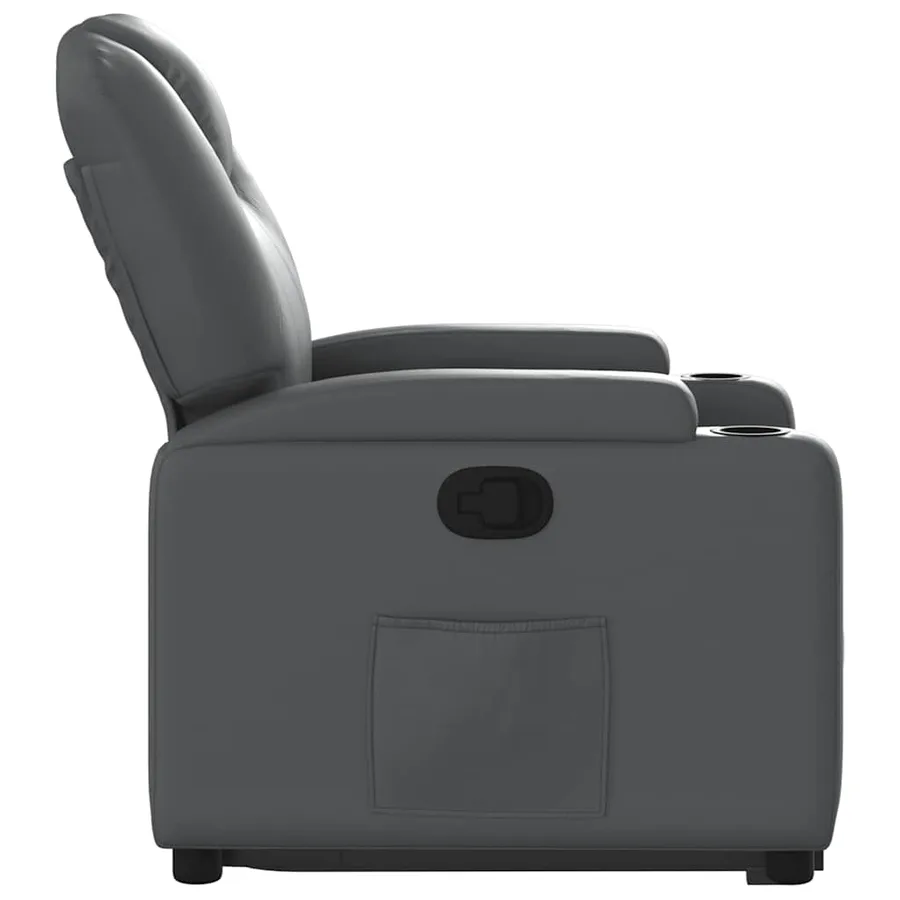 Fauteuil inclinable Gris Similicuir - 10