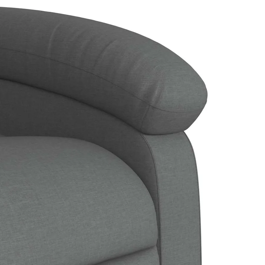 Fauteuil de massage inclinable Gris foncé Tissu - 11