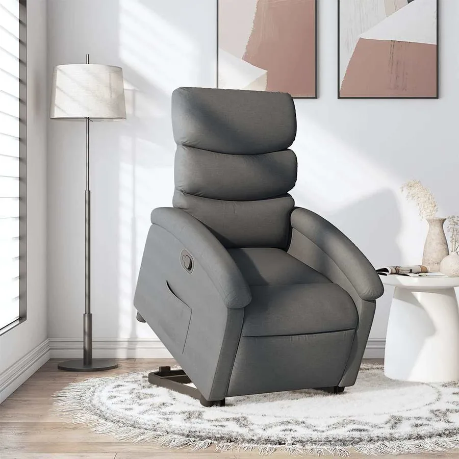 Fauteuil inclinable Gris foncé Tissu - 16