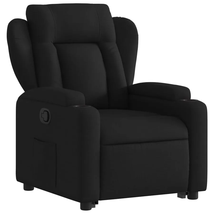 Fauteuil inclinable noir tissu - 4