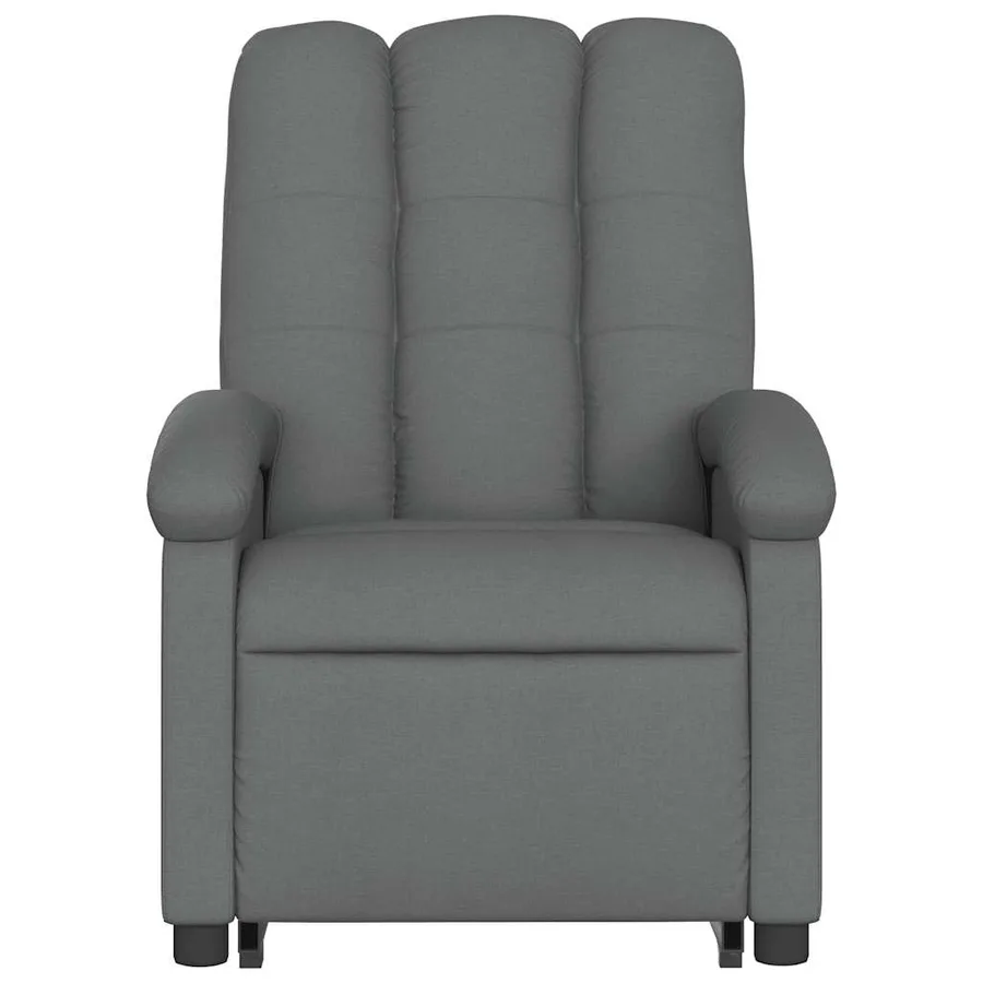 Fauteuil inclinable de massage électrique Gris foncé Tissu - 9