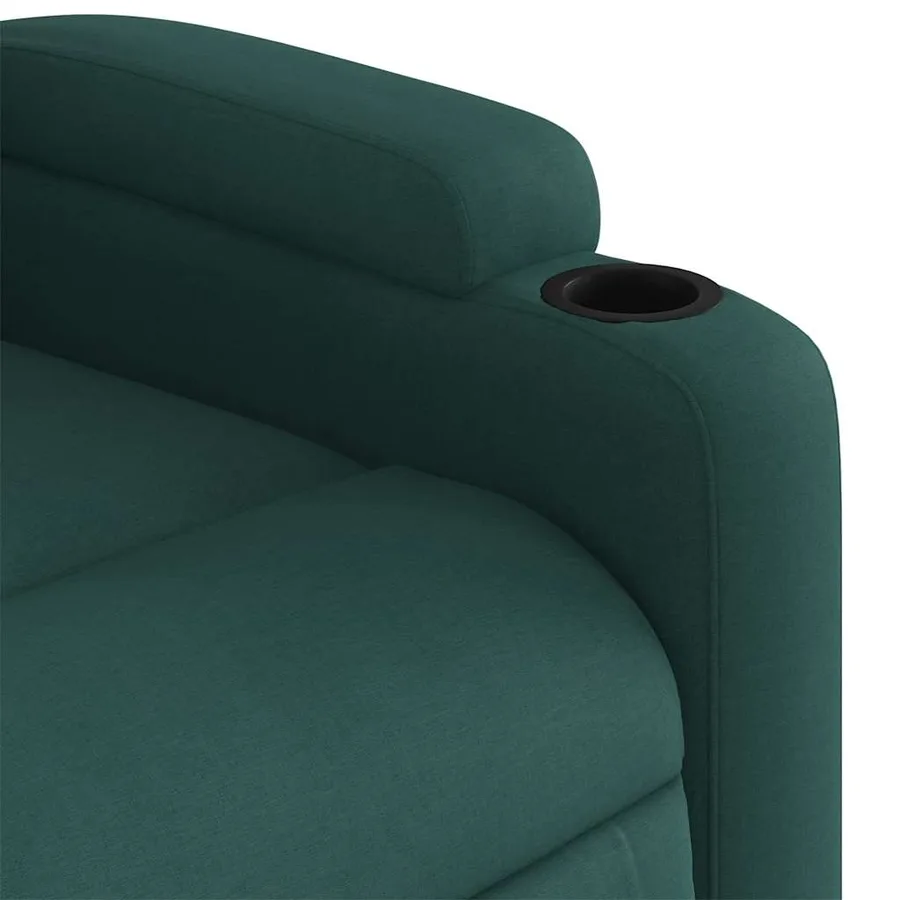 Fauteuil inclinable électrique vert foncé tissu - 12