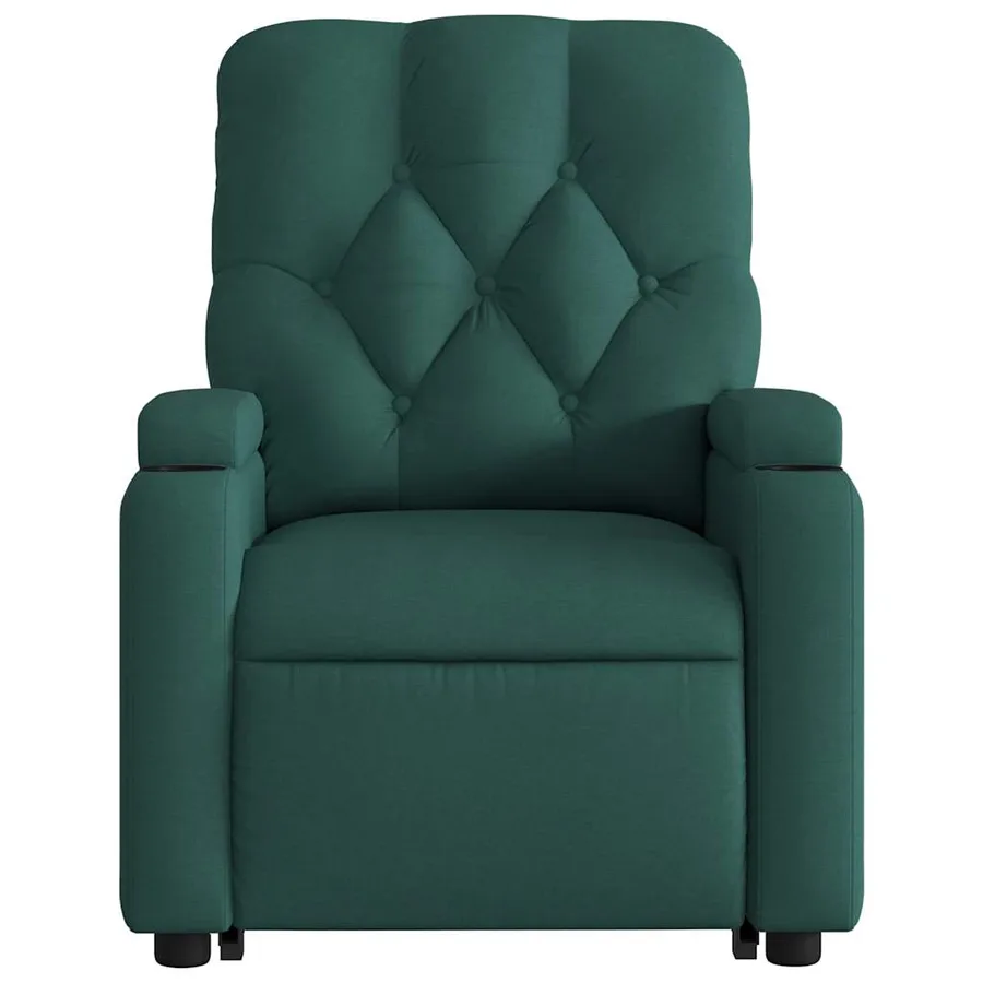 Fauteuil inclinable électrique vert foncé tissu - 9
