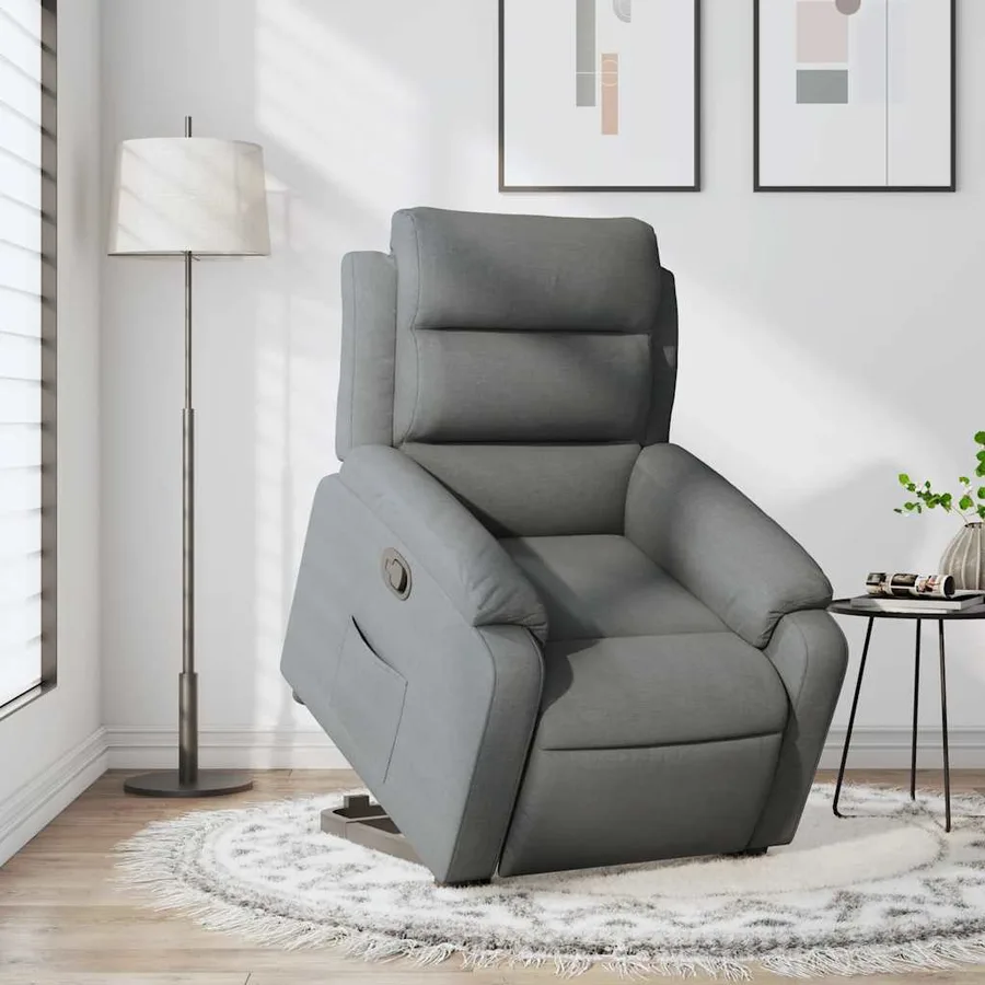 Fauteuil inclinable Gris foncé Tissu - 15