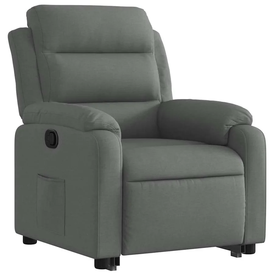 Fauteuil inclinable Gris foncé Tissu - 4