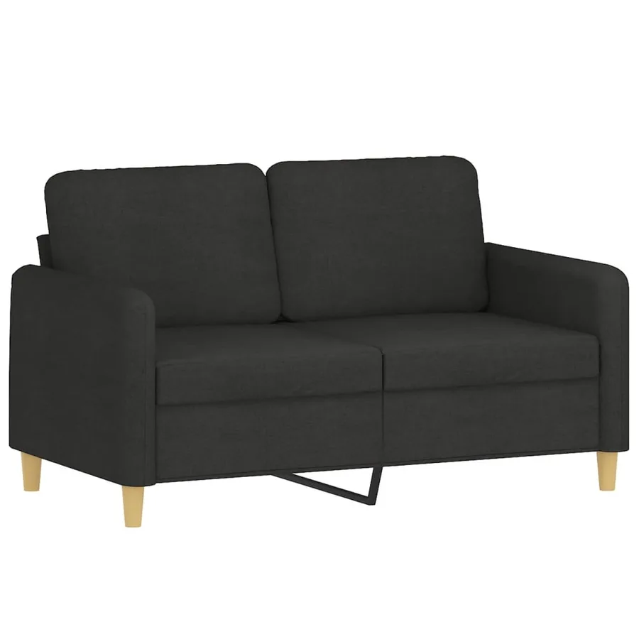 Ensemble de canapés 2 pcs avec coussins Noir Tissu - 3